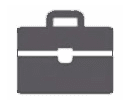 Stylized briefcase icon representing business professionalism