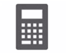 Icon of a calculator signifying financial analysis and precision.