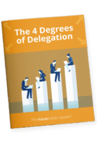 eBook cover titled 'The 4 Degrees of Delegation' with visual of four interconnected circles
