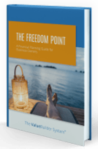 eBook cover for 'The Freedom Point' depicting a scale tipping from an anchor to a free flying bird