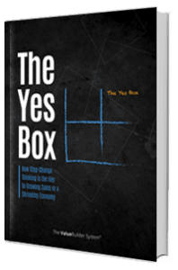 eBook cover for 'The Yes Box' displaying a glowing box amidst shadowed ones