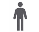 Icon of a male silhouette representing individual focus